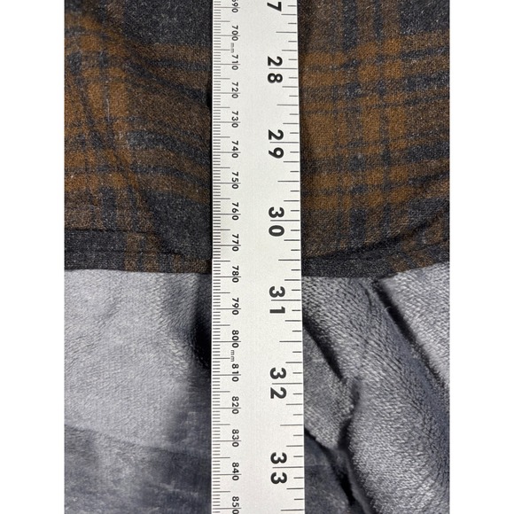 Vintage Pendleton Wool Plaid Shirt Mens 16 Brown Charcoal Grey Button Down - Picture 5 of 7